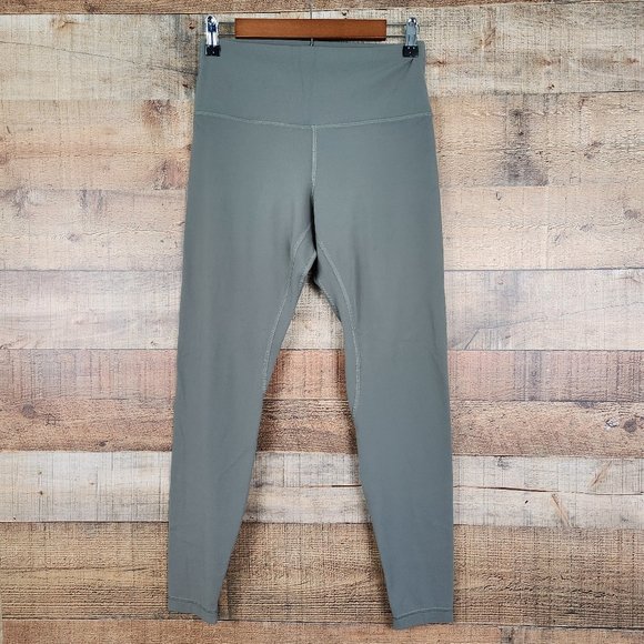 lululemon athletica Pants - Lululemon Align Pant 28" Women Sz 10 Full Lenght Green Olive High Rise Athletic